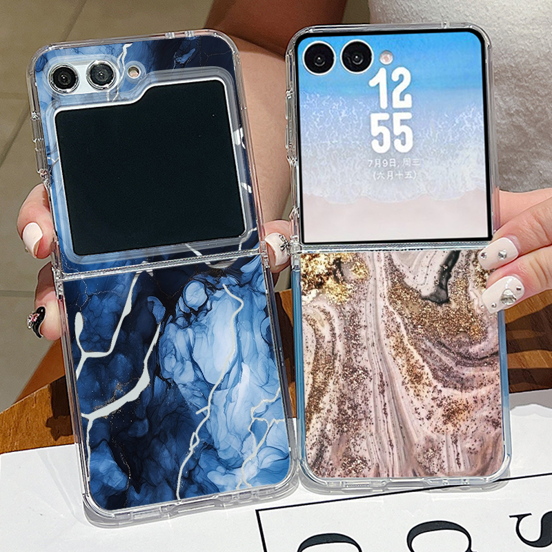 Phone Cases Z Fold 7 - Colorful Marble Pattern Phone Case For