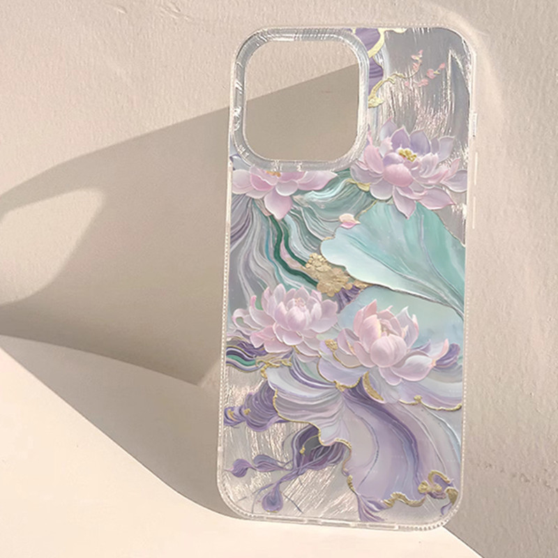 Dreamy Purple Lotus Print Aest – обзор и цена Phone Cases Purple