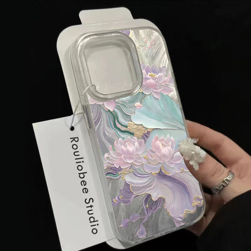 Dreamy Purple Lotus Print Aest – обзор и цена Phone Cases Purple