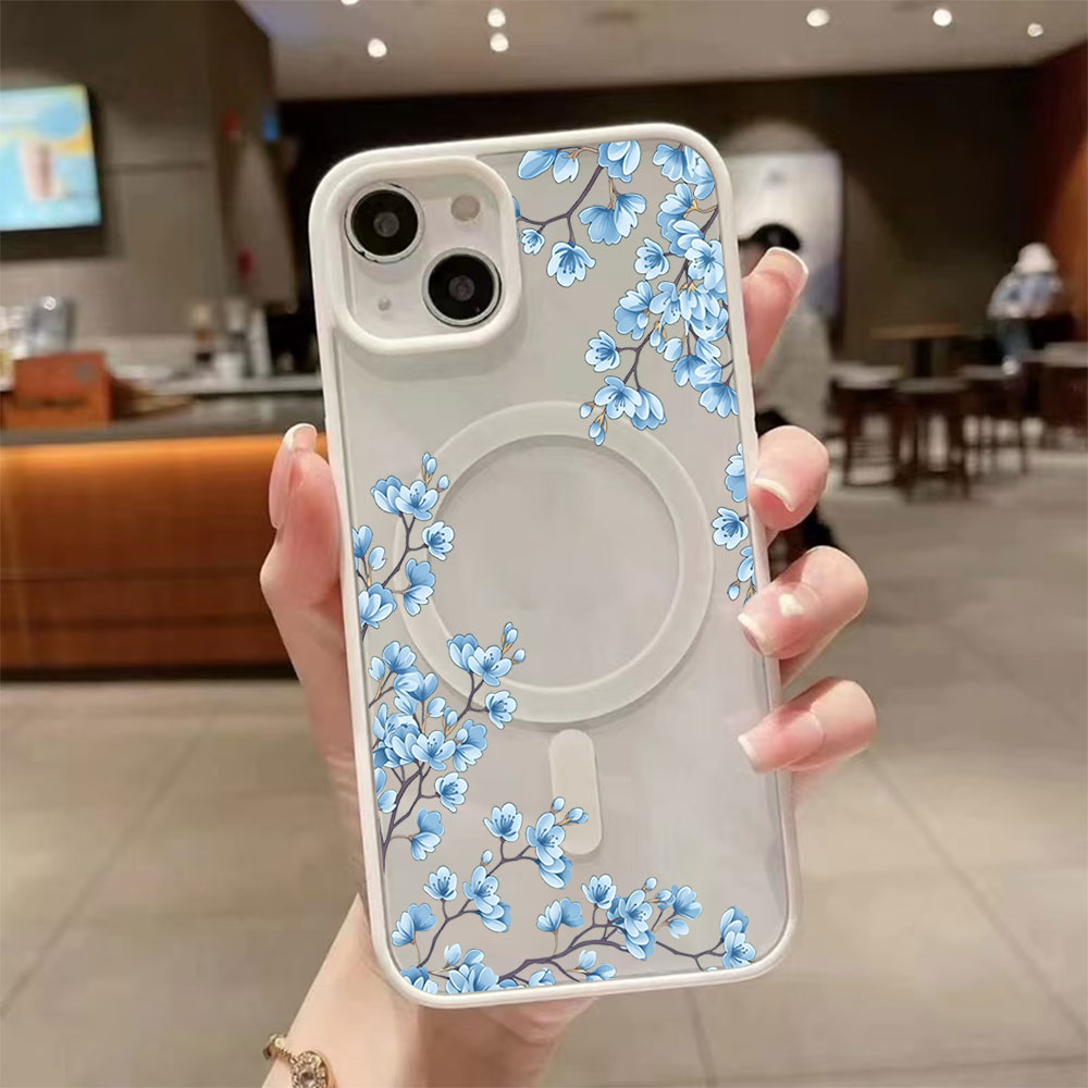 Blue Flowers Pattern Phone Cas – обзор и цена Phone Cases With Magnet