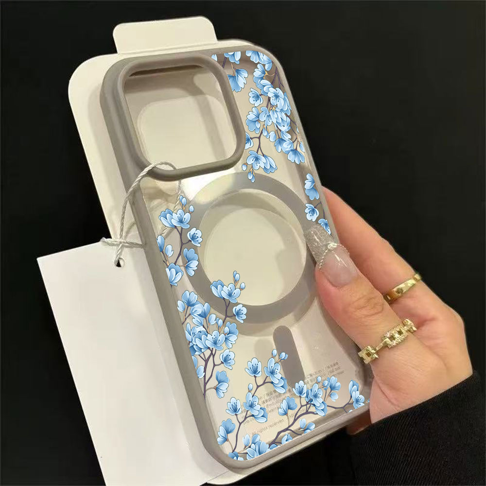 Blue Flowers Pattern Phone Cas – обзор и цена Phone Cases With Magnet