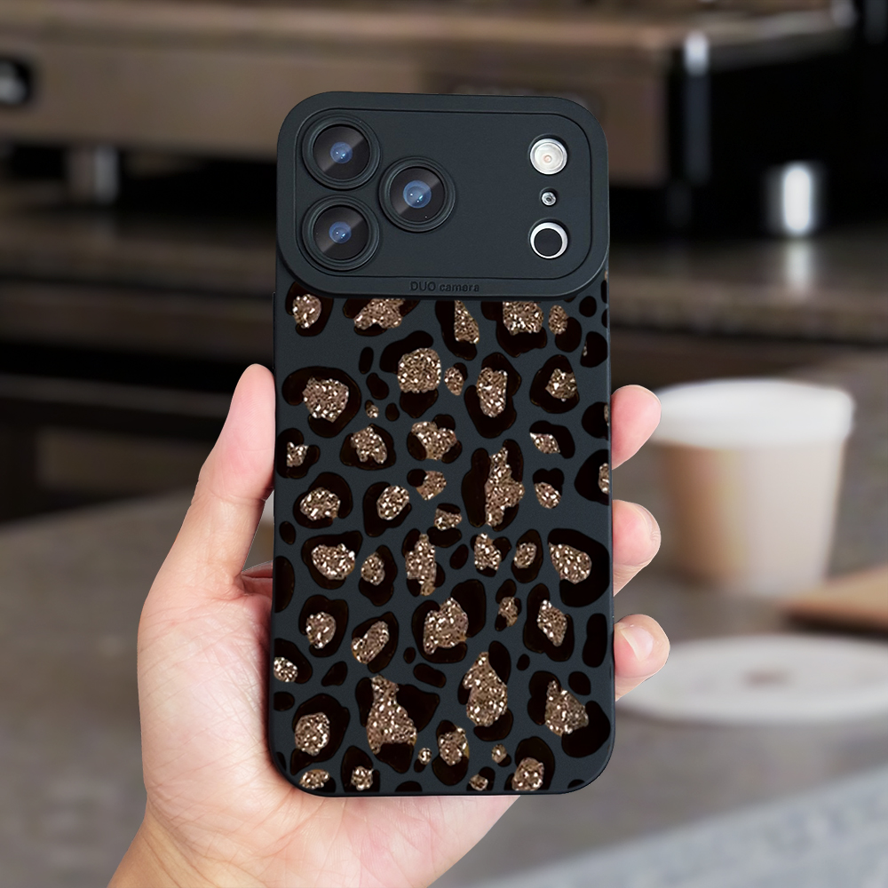 Gold Glitter Leopard Print Pho – обзор и цена Phone Cases Leopard Print