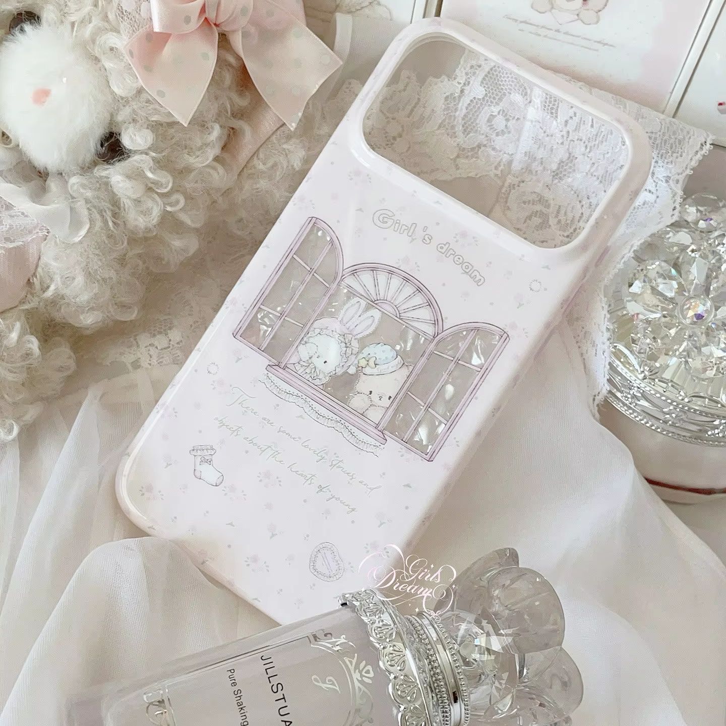 Kawaii Bunny Bear Floral Pink  – обзор и цена Phone Cases Y2K