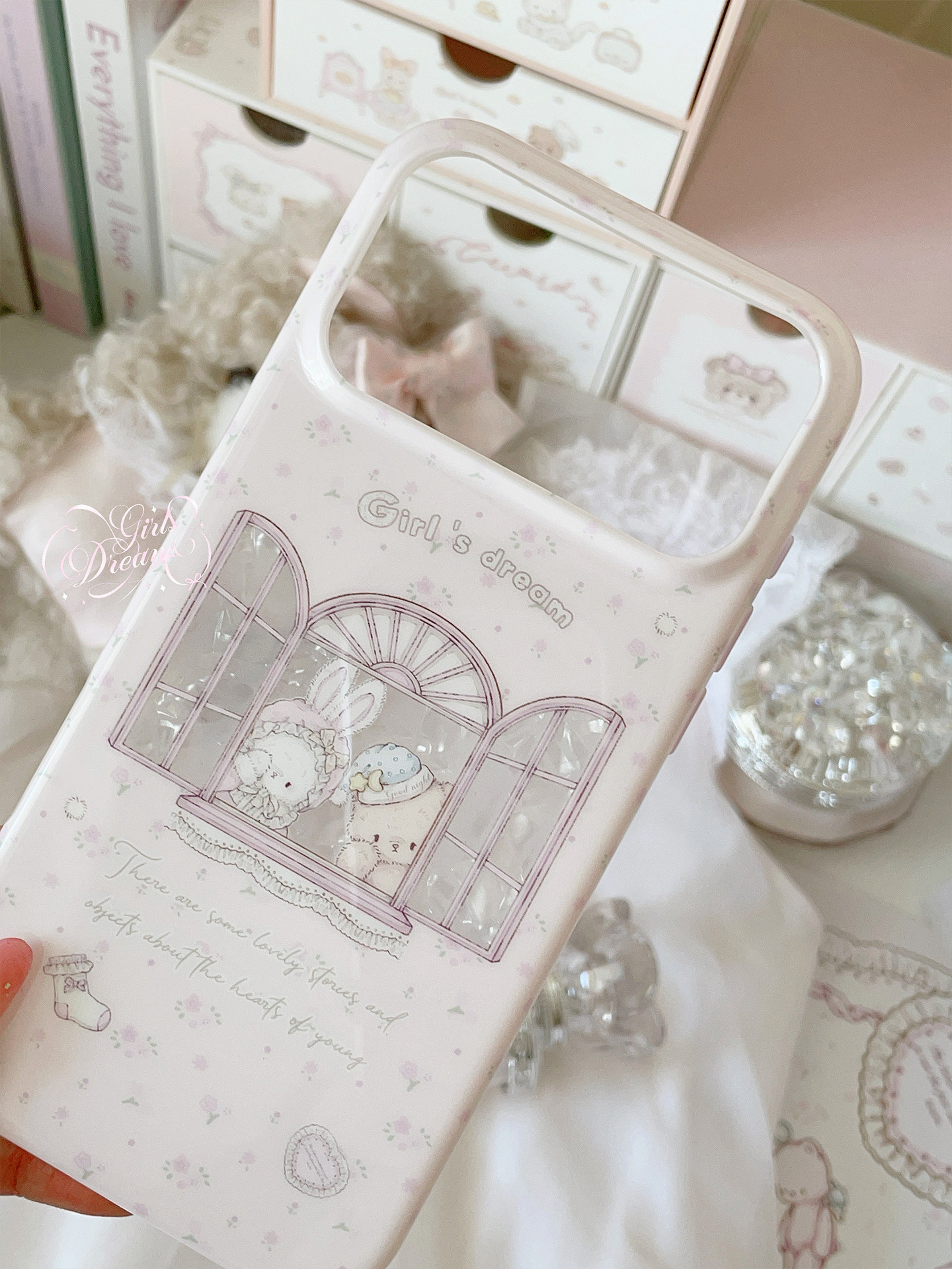 Kawaii Bunny Bear Floral Pink  – обзор и цена Phone Cases Y2K