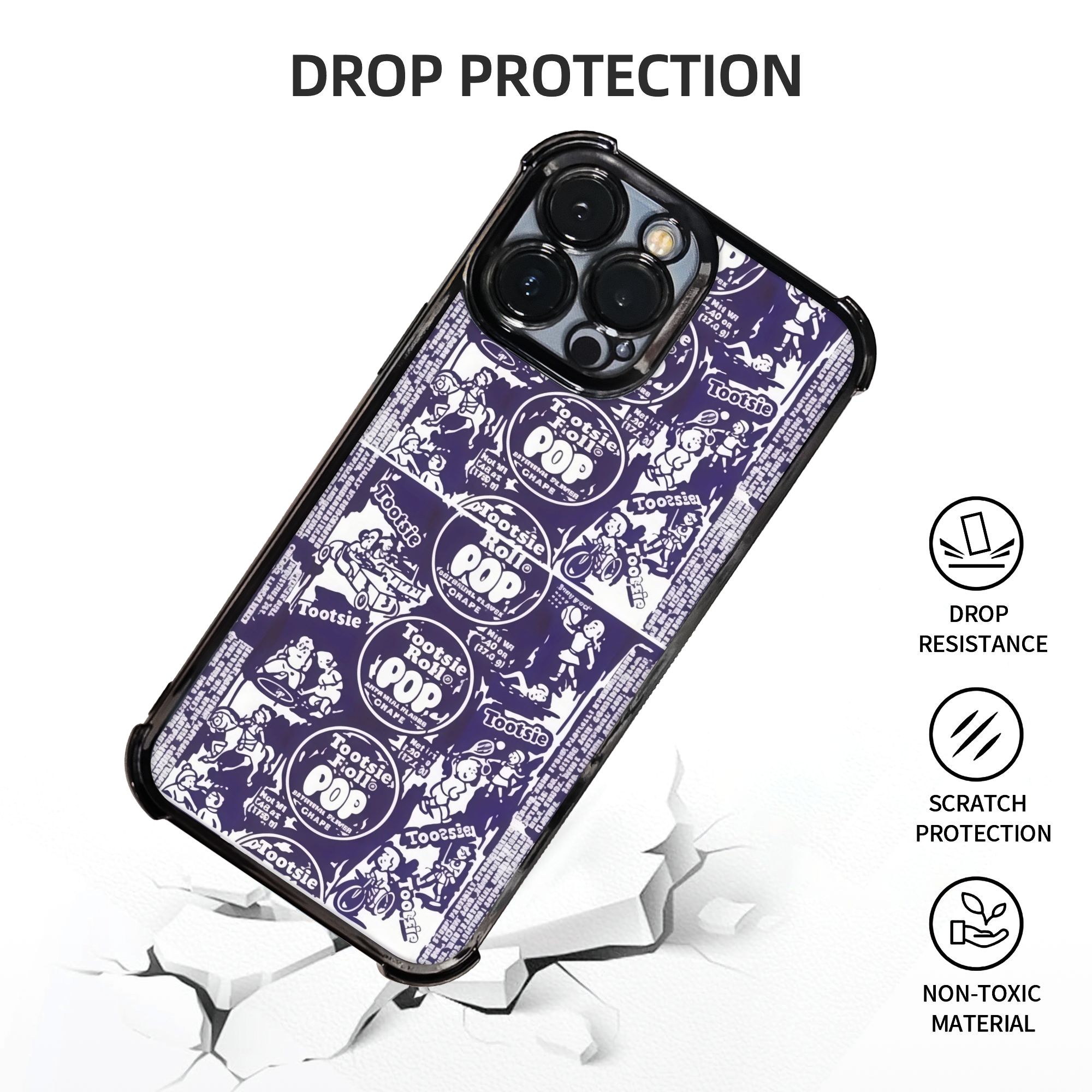 Retro Purple & White Phone Cas – обзор и цена Phone Cases Purple