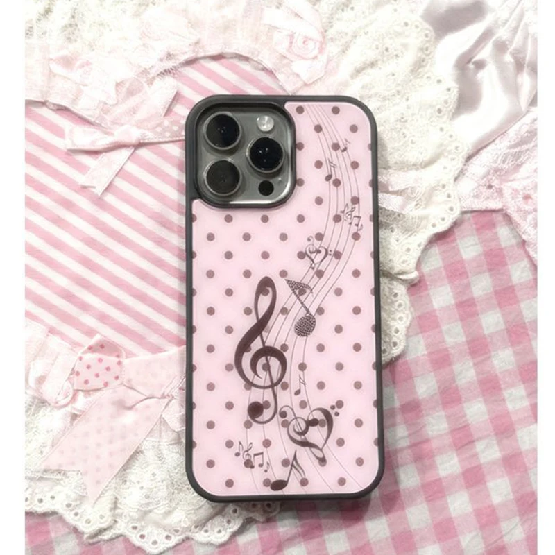 Korean ins Pink Brown Polka Do – обзор и цена Phone Cases Y2K