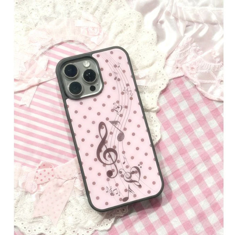 Korean ins Pink Brown Polka Do – обзор и цена Phone Cases Y2K