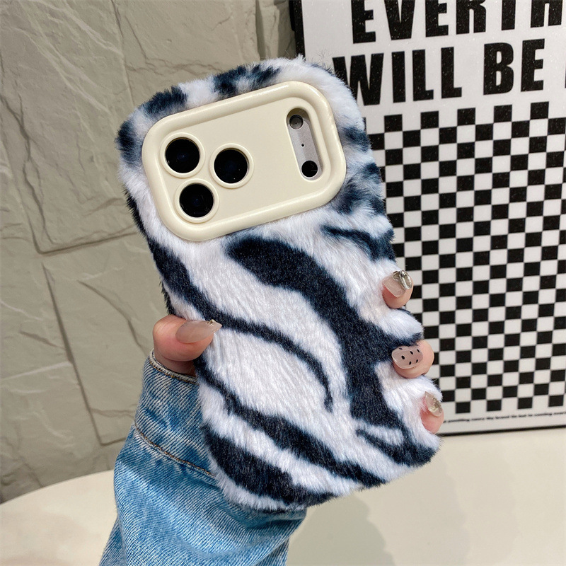 Luxury Zebra Pattern Fluffy Pl – обзор и цена Phone Cases Iphone 15 Pro Max