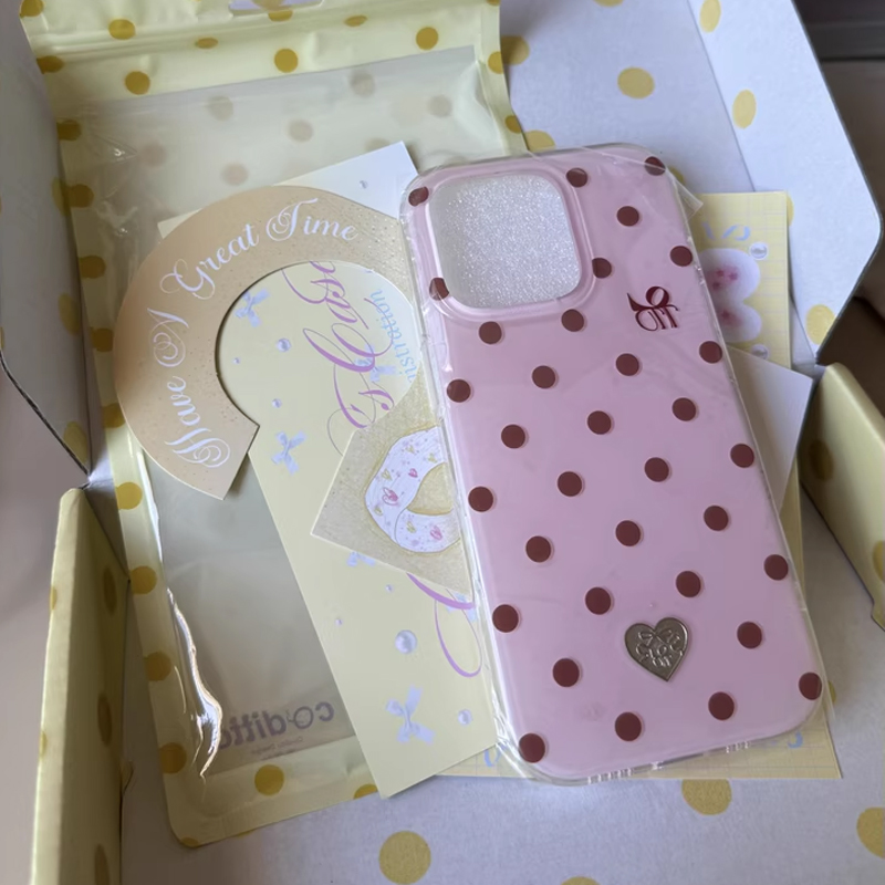 Minimalist Pink Polka Dots Str – обзор и цена Phone Cases Y2K