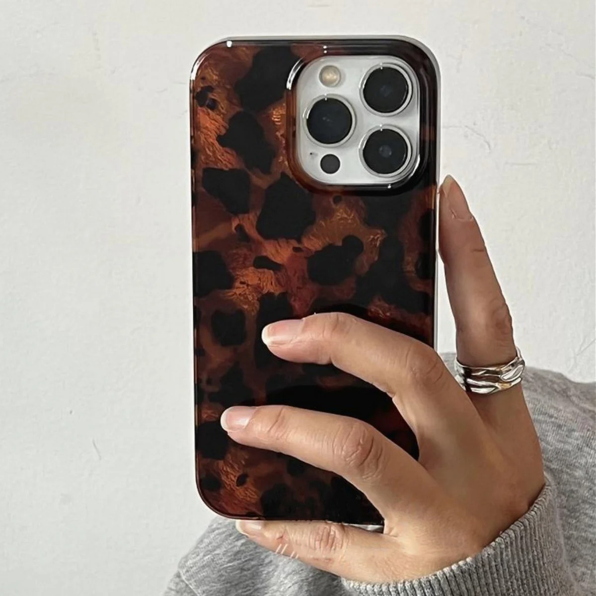 Retro Amber Texture Laser Phon – обзор и цена Phone Cases Leopard Print