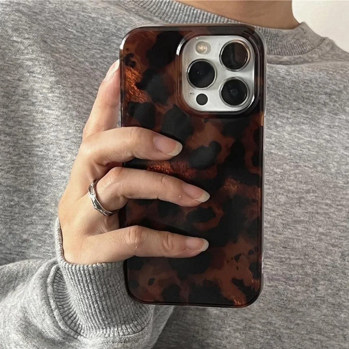Retro Amber Texture Laser Phon – обзор и цена Phone Cases Leopard Print