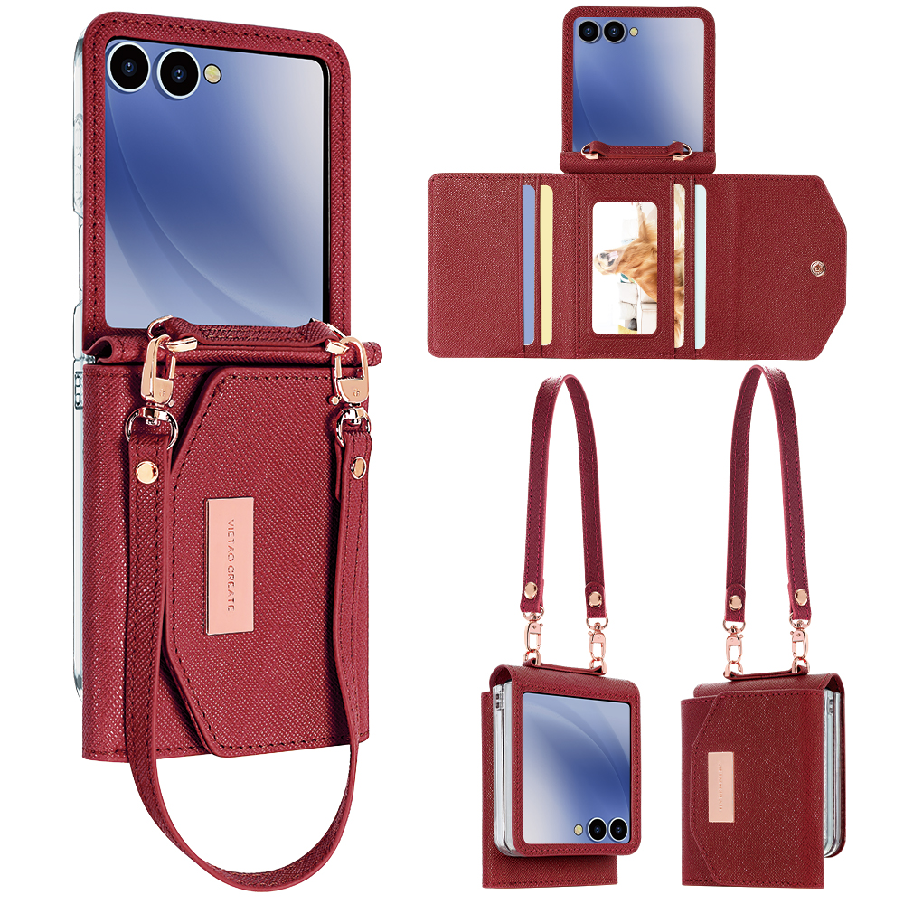 VIETAO Dark Red PU Leather Wal – обзор и цена Phone Cases With Loop