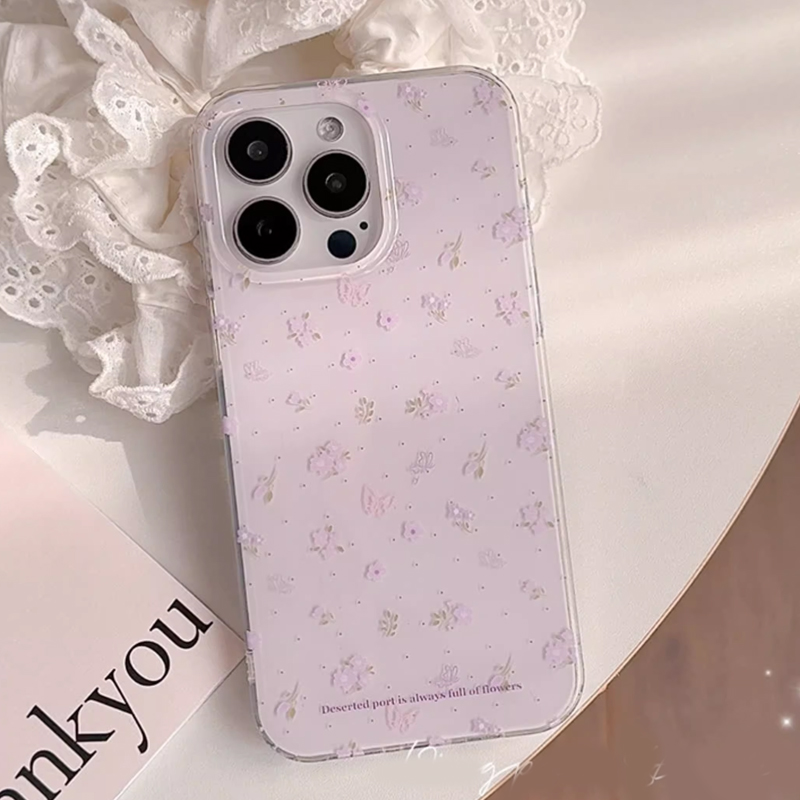 Ins Korean Purple Floral Gentl – обзор и цена Phone Cases Purple