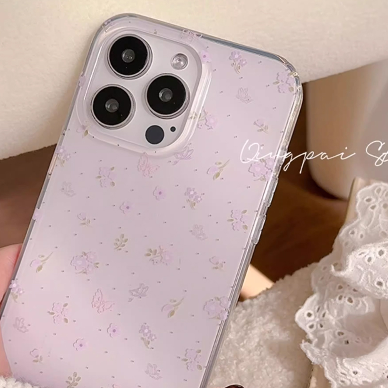 Ins Korean Purple Floral Gentl – обзор и цена Phone Cases Purple