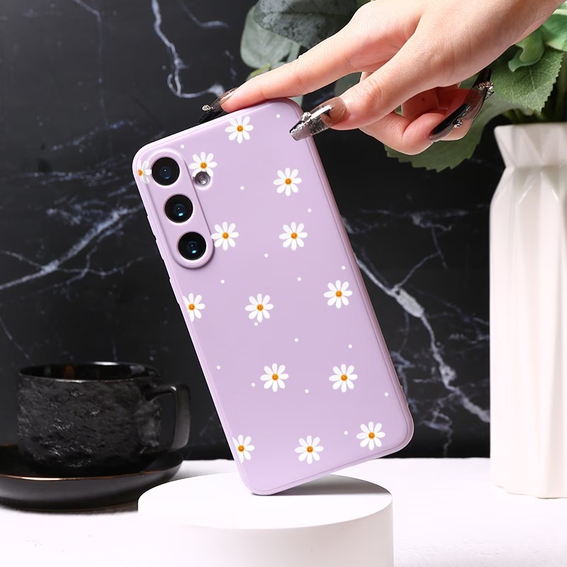 Purple Daisy Print Soft TPU Ph – обзор и цена Phone Cases Purple