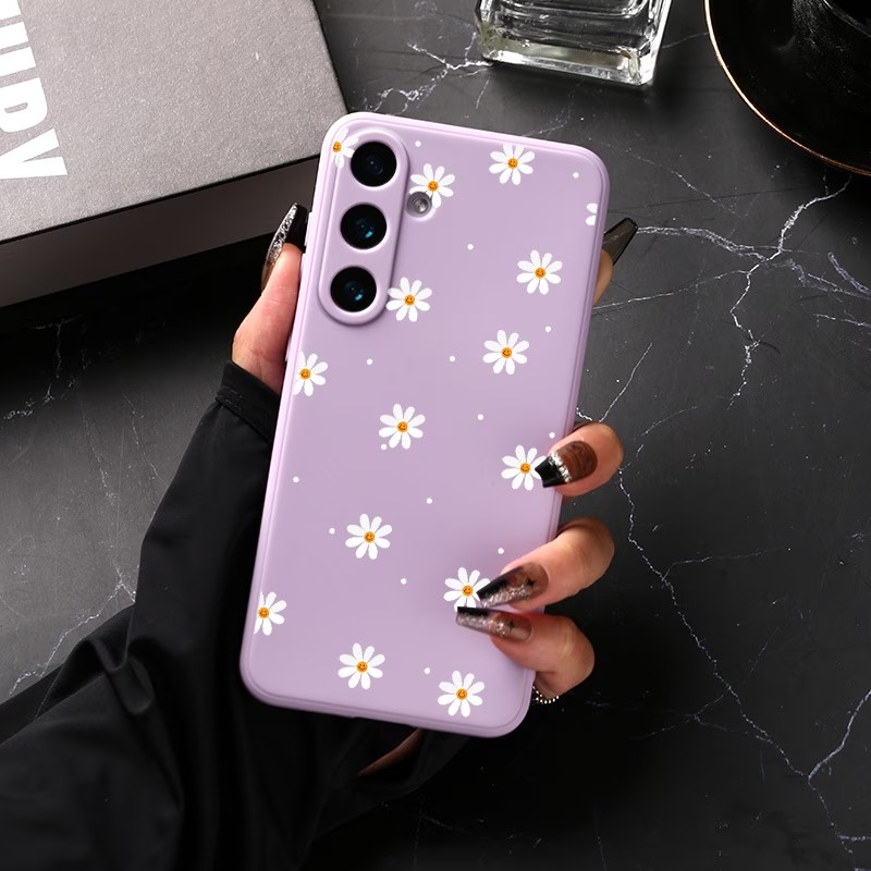 Purple Daisy Print Soft TPU Ph – обзор и цена Phone Cases Purple