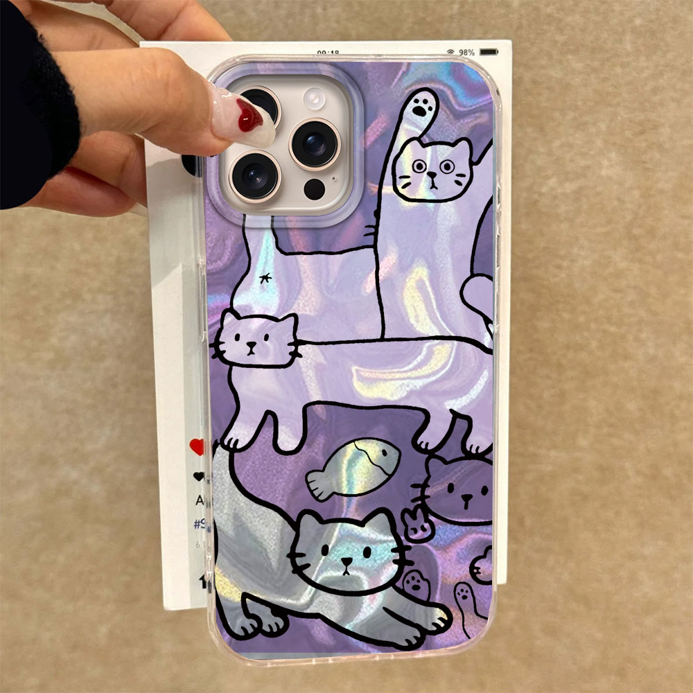 Purple Line Cat Fish Water Tex – обзор и цена Phone Cases Purple