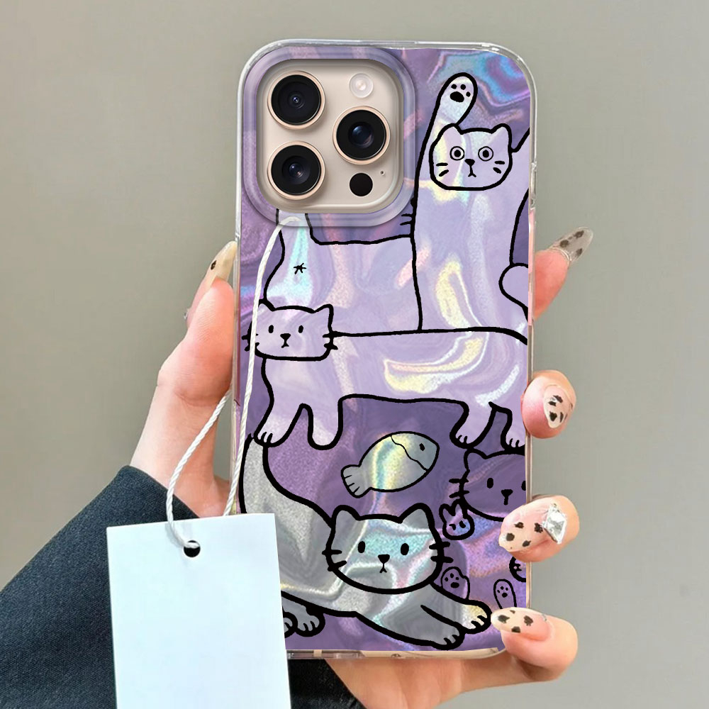 Purple Line Cat Fish Water Tex – обзор и цена Phone Cases Purple