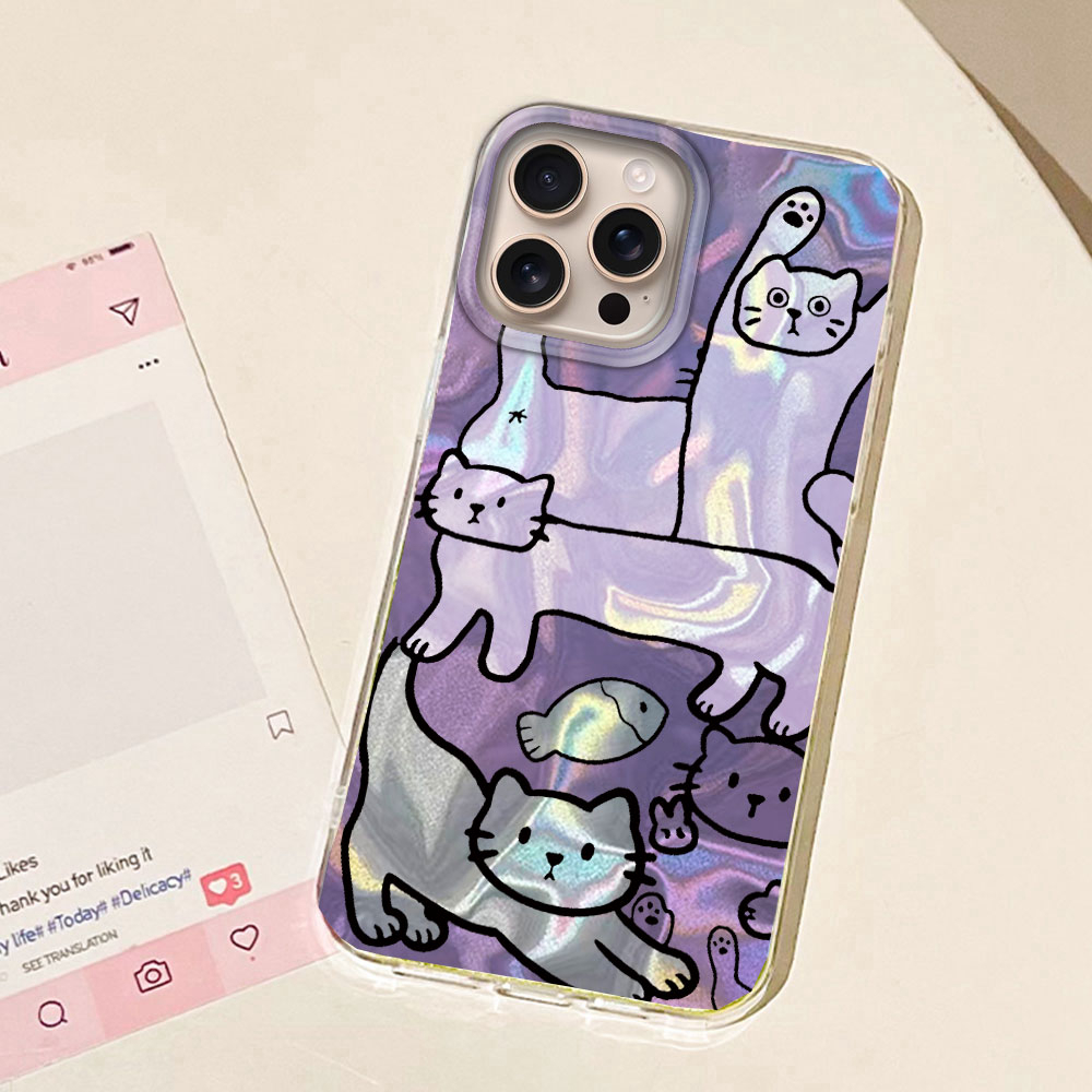 Purple Line Cat Fish Water Tex – обзор и цена Phone Cases Purple